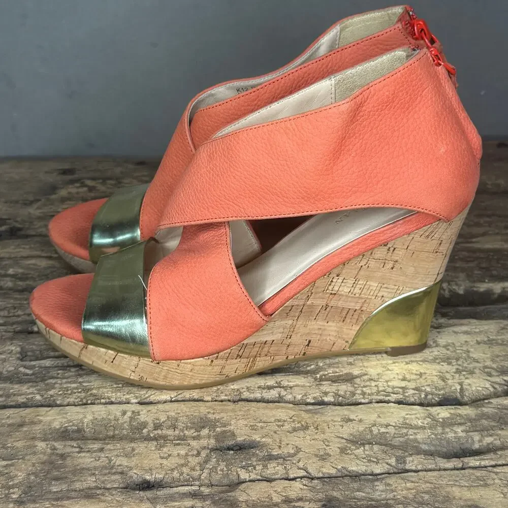 Cole Haan with Nike Air Technology Cork Wedge Sandals — Women's Size 7B